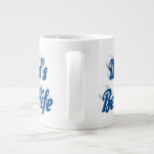 Ehefrau mit blauer Halbtext-Riesenkaffee-Tasse Jumbo-Tasse (Rückseite)