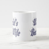 Ehefrau mit grauem Halbtext Jumbo-Tasse (Vorderseite)