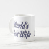 Ehefrau mit grauem Halbtext Kaffeetasse (Vorderseite Links)