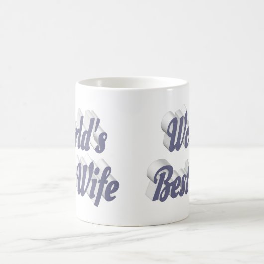 Ehefrau mit grauem Halbtext Kaffeetasse (Mittel)