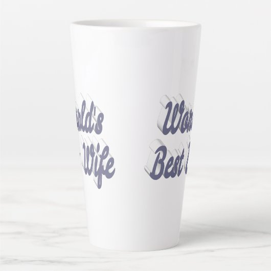 Ehefrau mit grauem Text Milchtasse (Vorderseite)