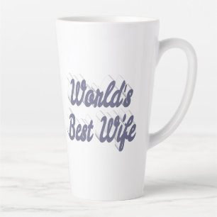 Ehefrau mit grauem Text Milchtasse