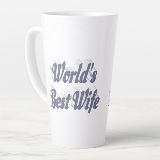 Ehefrau mit grauem Text Milchtasse (Linke Ecke)