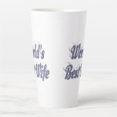 Ehefrau mit grauem Text Milchtasse (Vorderseite)