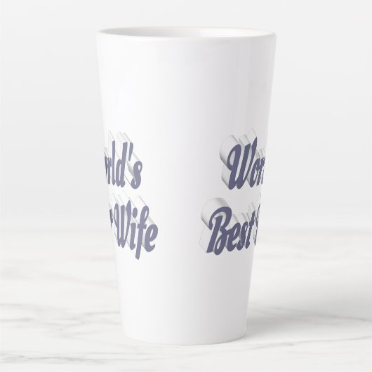 Ehefrau mit grauem Text Milchtasse (Vorderseite)