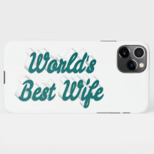 Ehefrau mit grünem Text iPhone-Gehäuse