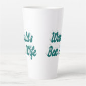 Ehefrau mit grünem Text Milchtasse (Vorderseite)