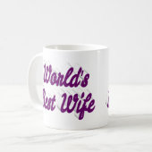 Ehefrau mit lila halb Text Kaffeetasse (Vorderseite Links)