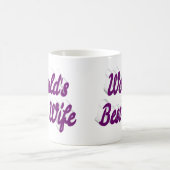 Ehefrau mit lila halb Text Kaffeetasse (Mittel)