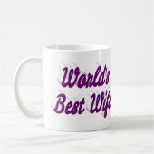 Ehefrau mit lila halb Text Kaffeetasse (Links)