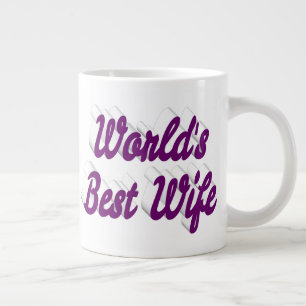 Ehefrau mit lila halbem Text riesige Kaffeetasse Jumbo-Tasse