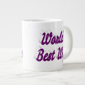 Ehefrau mit lila Halbtext-Riesenkaffee-Tasse Jumbo-Tasse (Vorderseite Rechts)