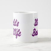 Ehefrau mit lila Halbtext-Riesenkaffee-Tasse Jumbo-Tasse (Vorderseite)