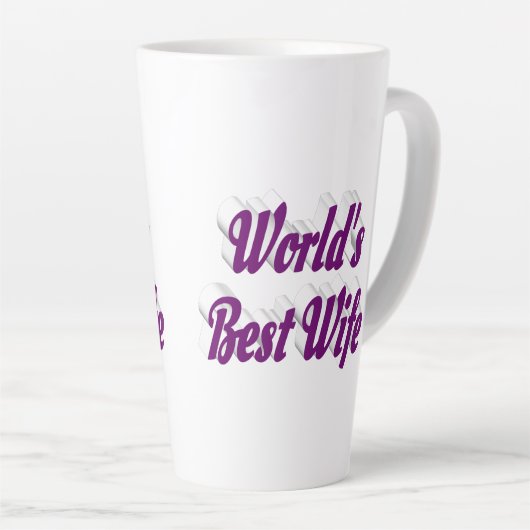 Ehefrau mit lila Text Milchtasse (Rechte Ecke)