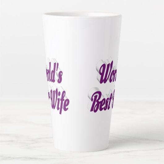 Ehefrau mit lila Text Milchtasse (Vorderseite)