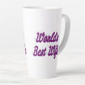 Ehefrau mit lila Text Milchtasse (Rechte Ecke)