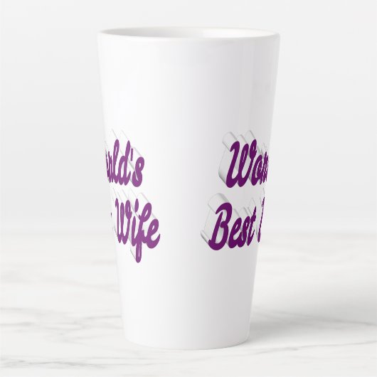 Ehefrau mit lila Text Milchtasse (Vorderseite)