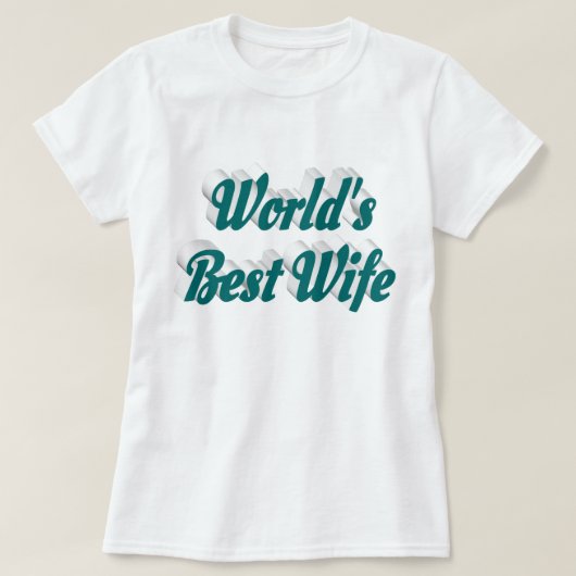 Ehefrau mit T - Shirt für grünen Text (Design vorne)