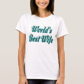 Ehefrau mit T - Shirt für grünen Text (Vorderseite)