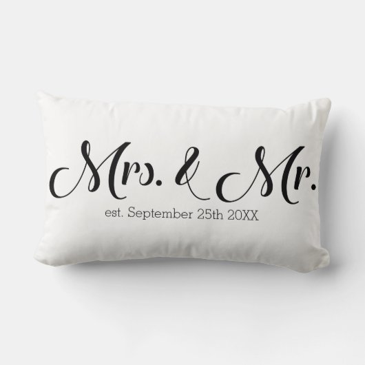 Ehefrau & Mr. Newlyweds Husband Lendenkissen (Rückseite)