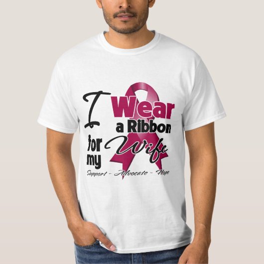 Ehefrau - Multiples Myelom Ribbon T-Shirt (Vorderseite)