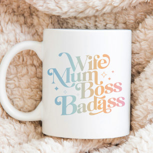 Ehefrau Mum Boss Badass Funny Sarcastic Muttertag Jumbo-Tasse