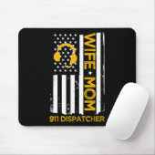 Ehefrau Mutter 911 Dispatcher Us Flag Unabhängigke Mousepad (Mit Mouse)