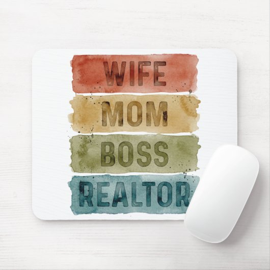 Ehefrau Mutter Chef Makler Personalisierte Immobil Mousepad (Mit Mouse)