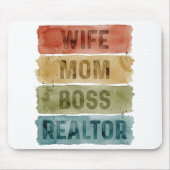 Ehefrau Mutter Chef Makler Personalisierte Immobil Mousepad (Vorne)