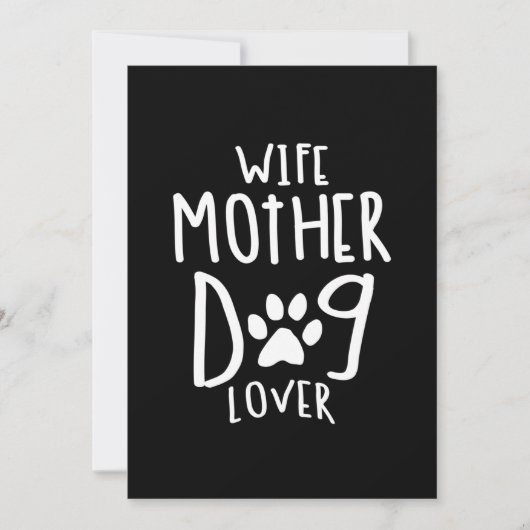 Ehefrau Mutter Hund Lover Muttertagsgeschenk Einladung (Vorderseite)