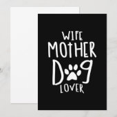 Ehefrau Mutter Hund Lover Muttertagsgeschenk Einladung (Vorne/Hinten)