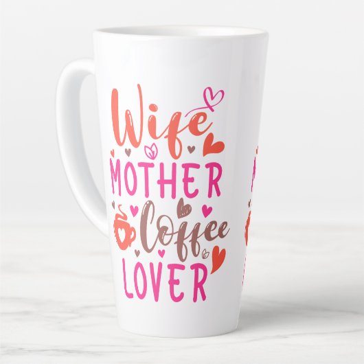 Ehefrau Mutter Kaffee Lover Milchtasse (Linke Ecke)