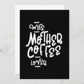 Ehefrau Mutter Kaffee Lover Muttertagsgeschenk Einladung (Vorne/Hinten)