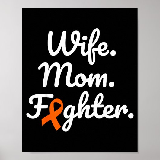Ehefrau Mutter Kämpferin Multiple Sklerose Bewusst Poster (Vorne)