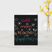 Ehefrau Mutter Lehrerin Superheldin Muttertag Erzi Karte (Gelbe Blume)