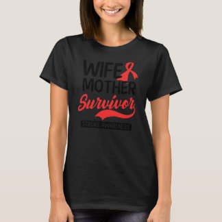 Ehefrau Mutter Survivor Design Stroke Survivor T-Shirt