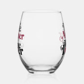 Ehefrau Mutter Wein Lover Weinglas Ohne Stiel (Links)