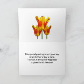 Ehefrau, Muttertag, Tulpen voller Sonnenschein Karte (Innenseite)