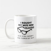 Ehefrau New Glasses Funny Mug Kaffeetasse (Links)