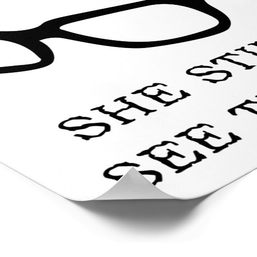 Ehefrau New Glasses Funny Poster (Ecke)