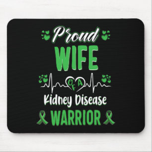 Ehefrau Nierenerkrankung Warrior Awareness Ribbon Mousepad