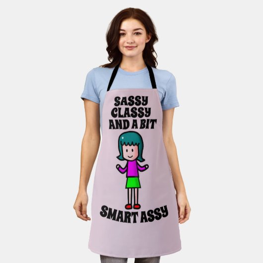 EHEFRAU ODER MAMA SASSY CLASSY SMART ASSY RETRO SC SCHÜRZE (Getragen)
