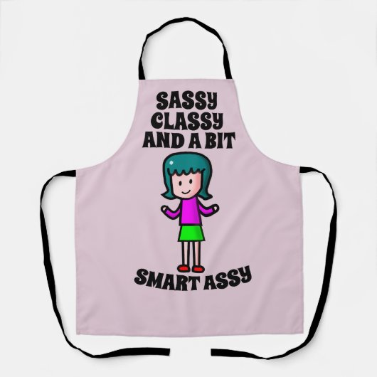 EHEFRAU ODER MAMA SASSY CLASSY SMART ASSY RETRO SC SCHÜRZE (Vorderseite)