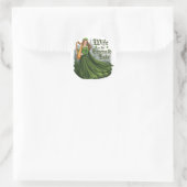Ehefrau o'the Emerald Isle - Celtic Irish Elegance Runder Aufkleber (Tasche)