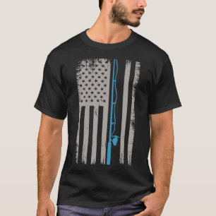 Ehefrau patriotisch usa us flagge fischen T-Shirt