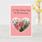 Ehefrau Personalisiert Hochzeitstag Karte (Gelbe Blume)