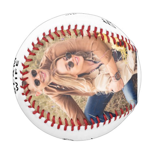 Ehefrau Personalisierte Fotos Baseball (Vorderseite Links)