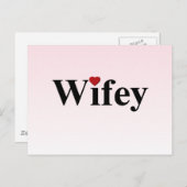 Ehefrau Postkarte (Vorne/Hinten)