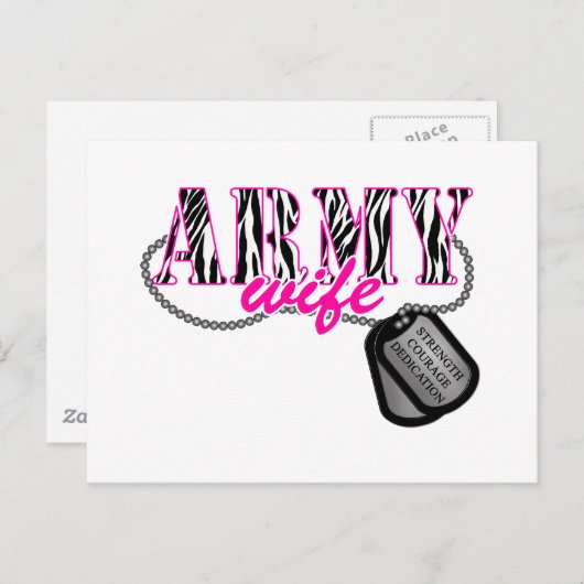 Ehefrau Postkarte (Vorne/Hinten)
