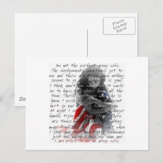 Ehefrau Postkarte (Vorne/Hinten)